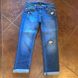 WHBM cropped sequin jean